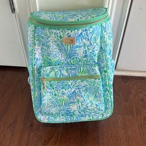 Lilly Pulitzer Tropical Blue and Green Backpack Cooler